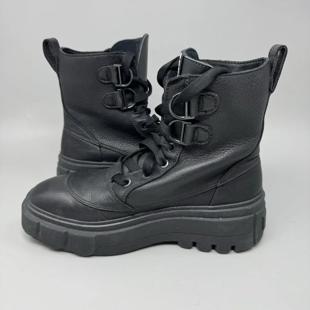 SOREL Woman's Boots Caribou™ X Boot Lace WP New Size 8.5 All Black NL 5015-010